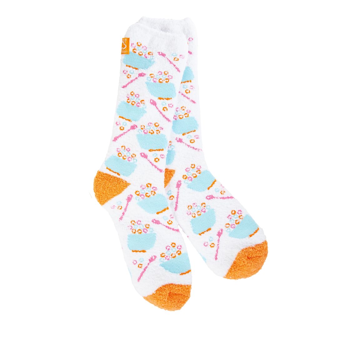 Breakfast Cozy Crew Socks