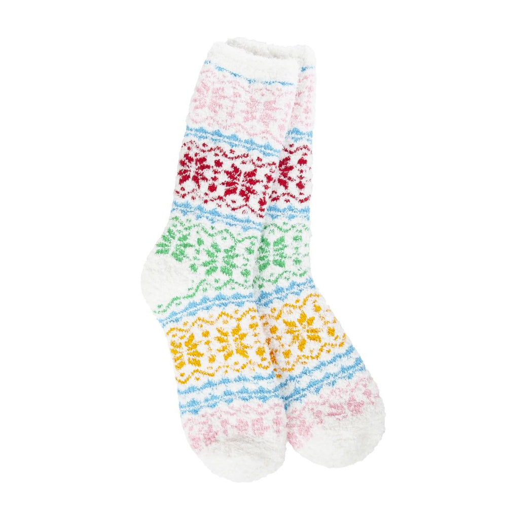 Faire Isle Whimsical Cozy Winter Crew Socks