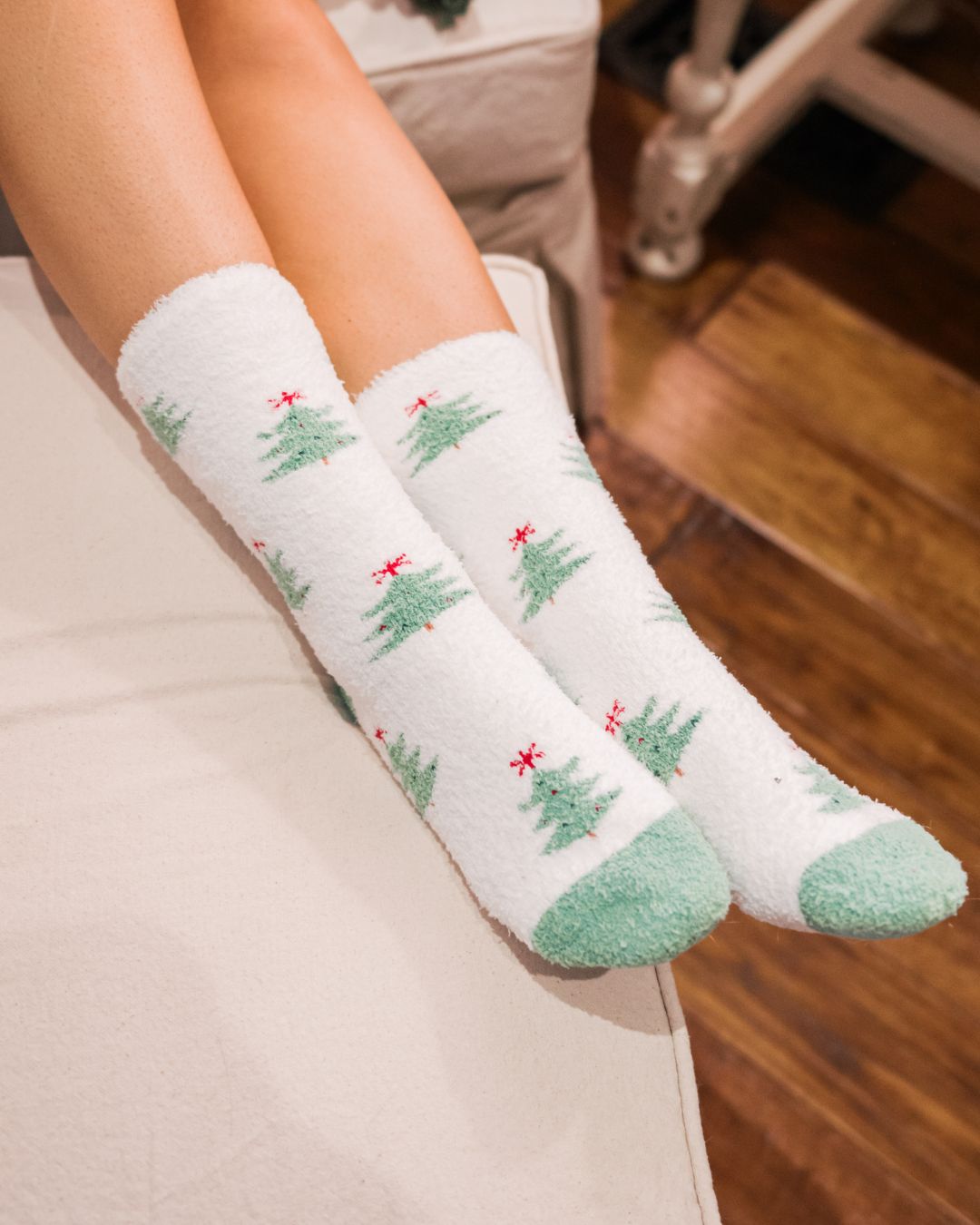 Holiday Forest Cozy Crew Socks