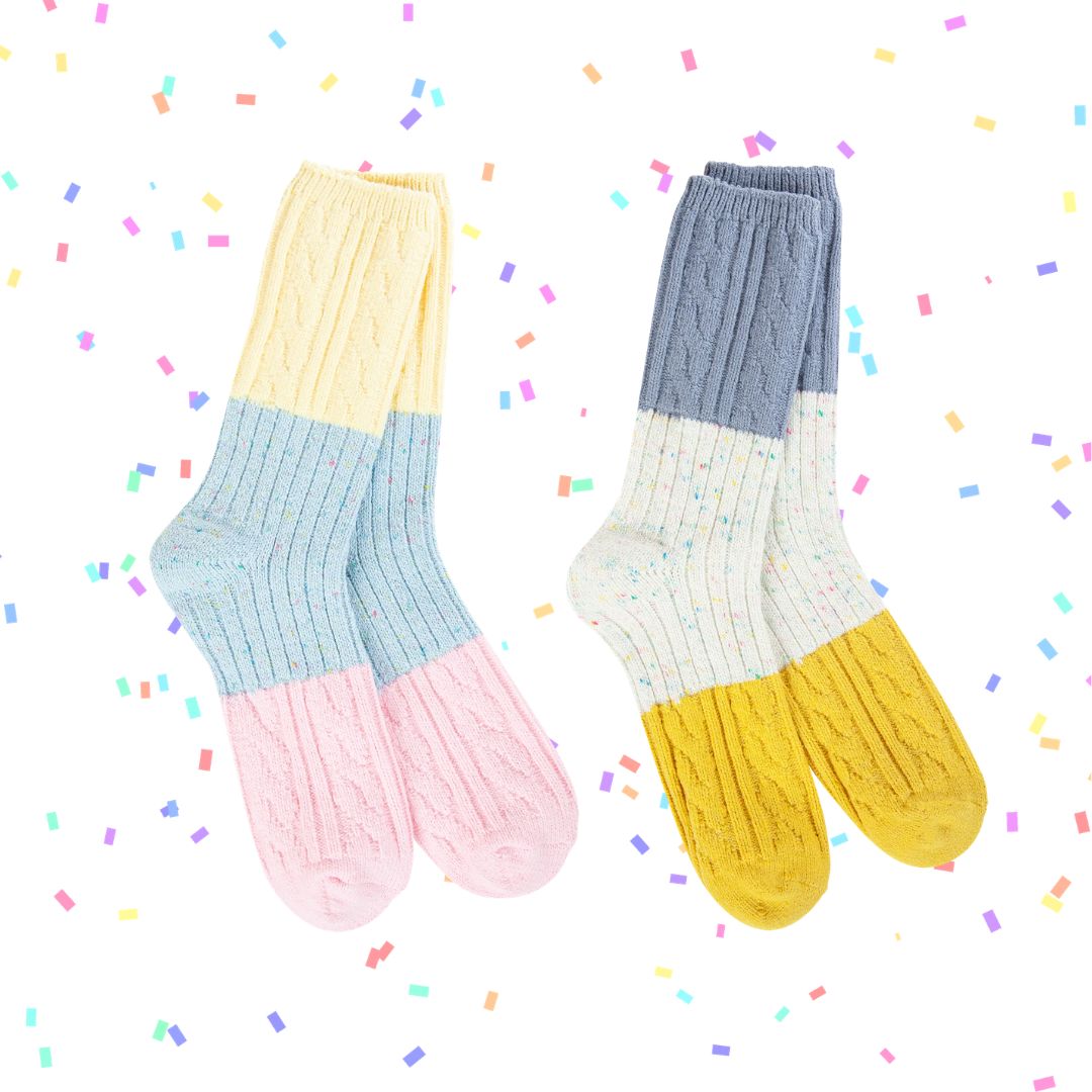 Weekend Confetti Cable Crew Socks