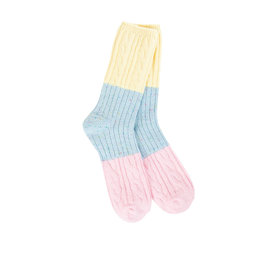 Weekend Confetti Cable Crew Socks