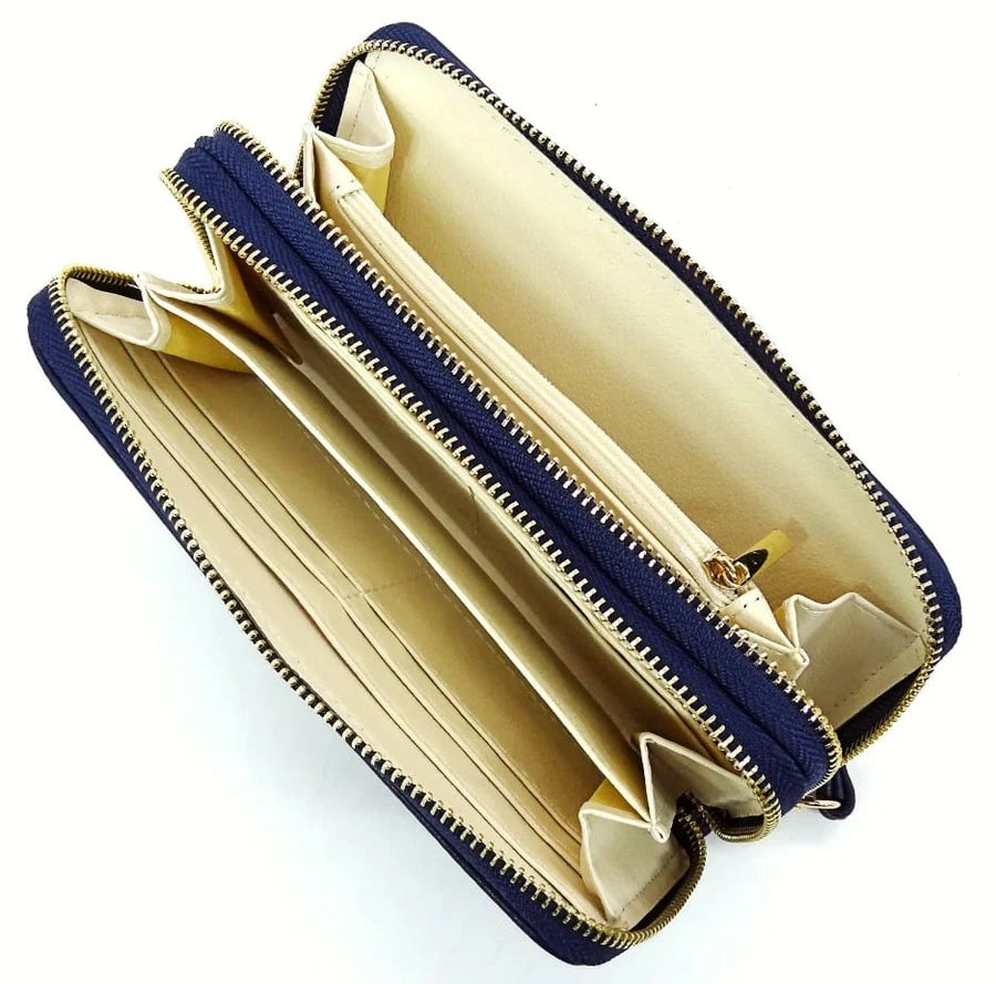 Ava Double Zip-Around Wallet Wristlet