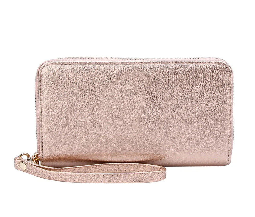 Ava Double Zip-Around Wallet Wristlet