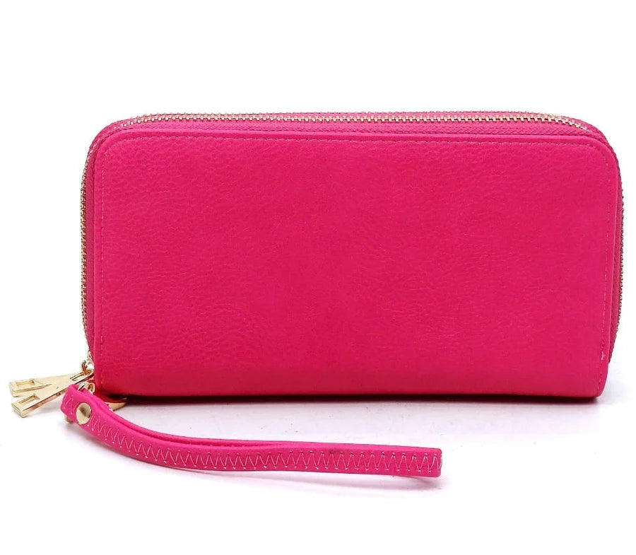 Ava Double Zip-Around Wallet Wristlet
