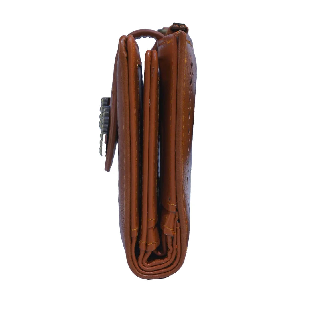 Lena Vegan Leather Laser Cut Out Detail Wallet