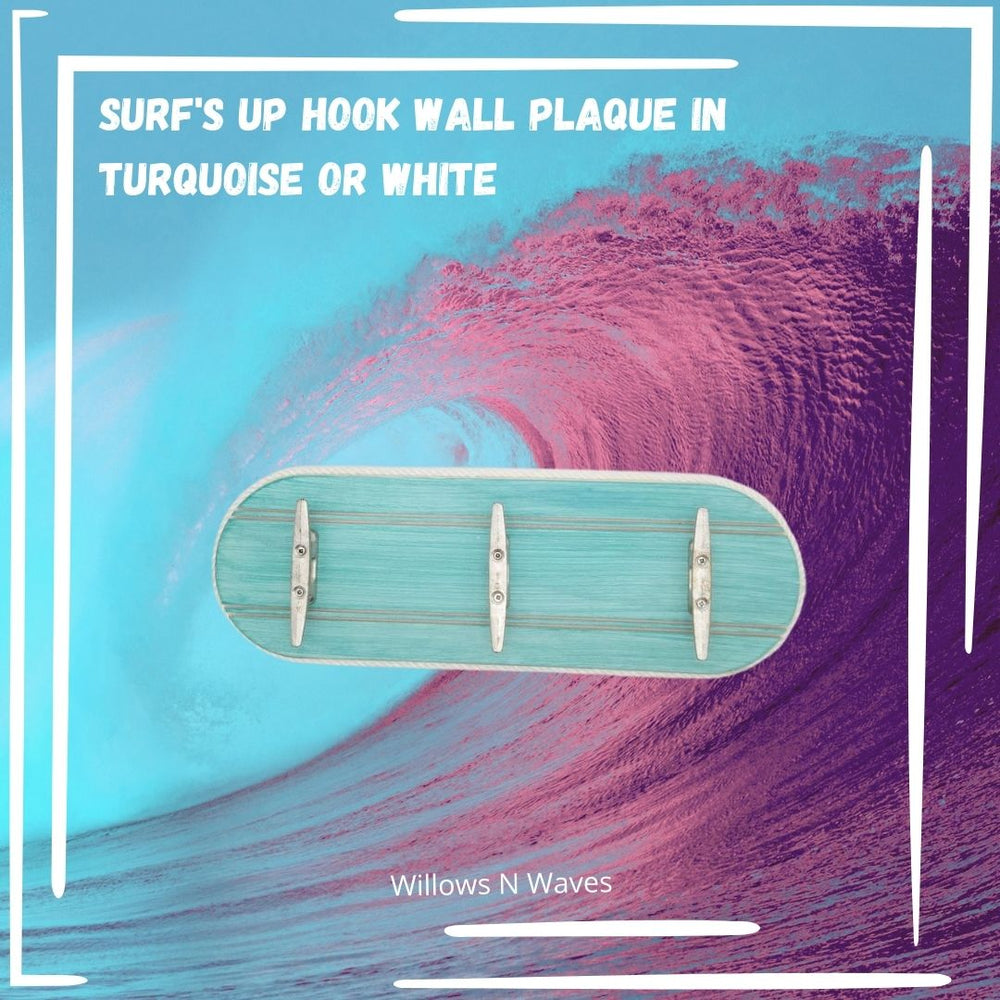 SURF'S UP HOOK WALL PLAQUE