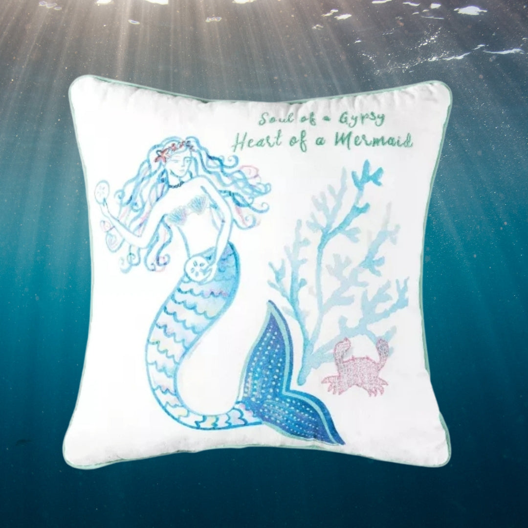 MERMAID GARDEN SOUL OF A GYPSY PILLOW