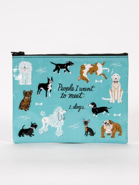 PEOPLE I WANT TO MEET: DOGS ZIPPER POUCH