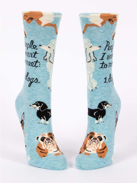 PEOPLE I WANT TO MEET: DOGS W-CREW SOCKS
