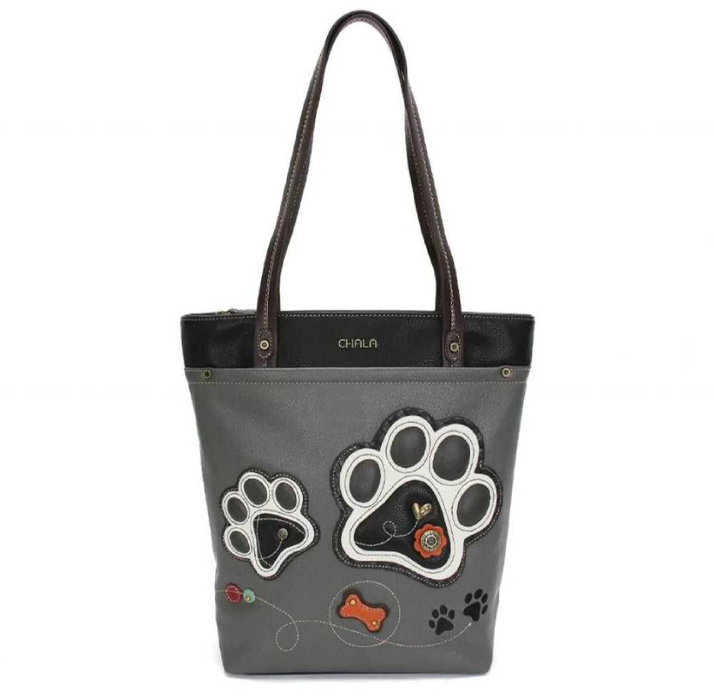 CHALA DELUXE EVERYDAY TOTE BAG PAW PRINT