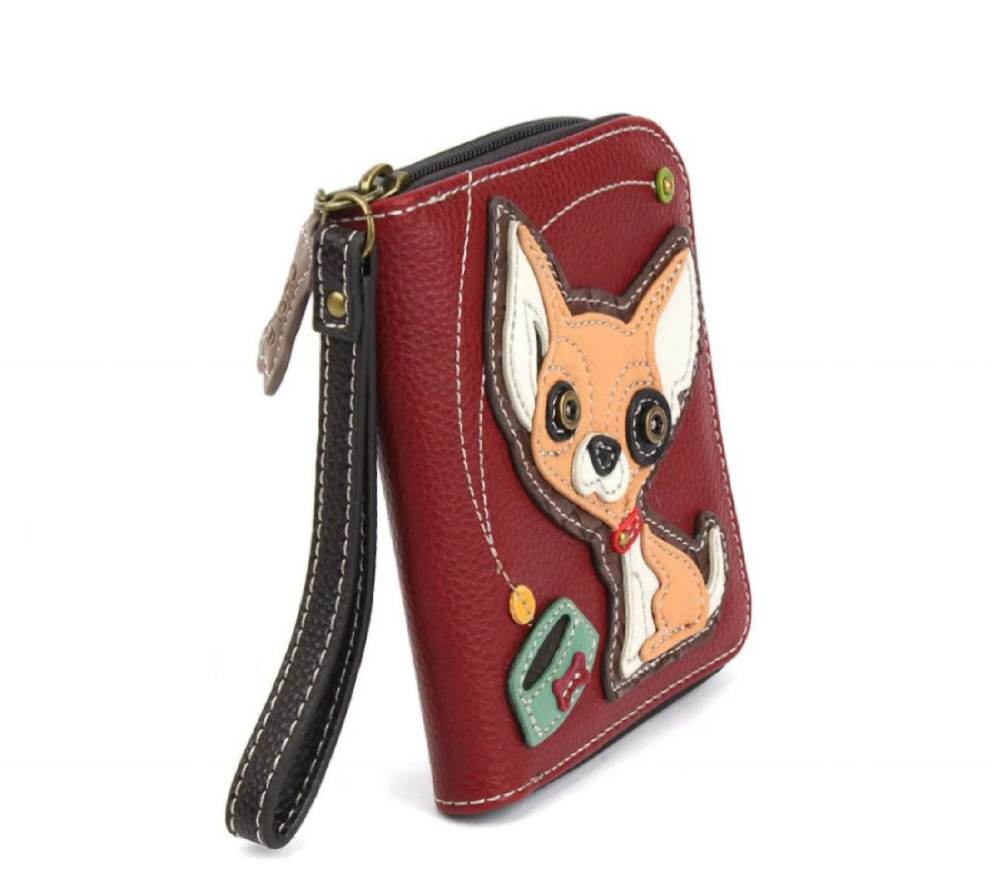 CHALA ZIP AROUND WALLET CHIHUAHUA DOG