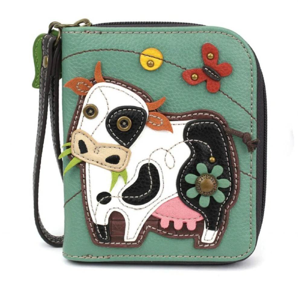 CHALA ZIP AROUND WALLET COW