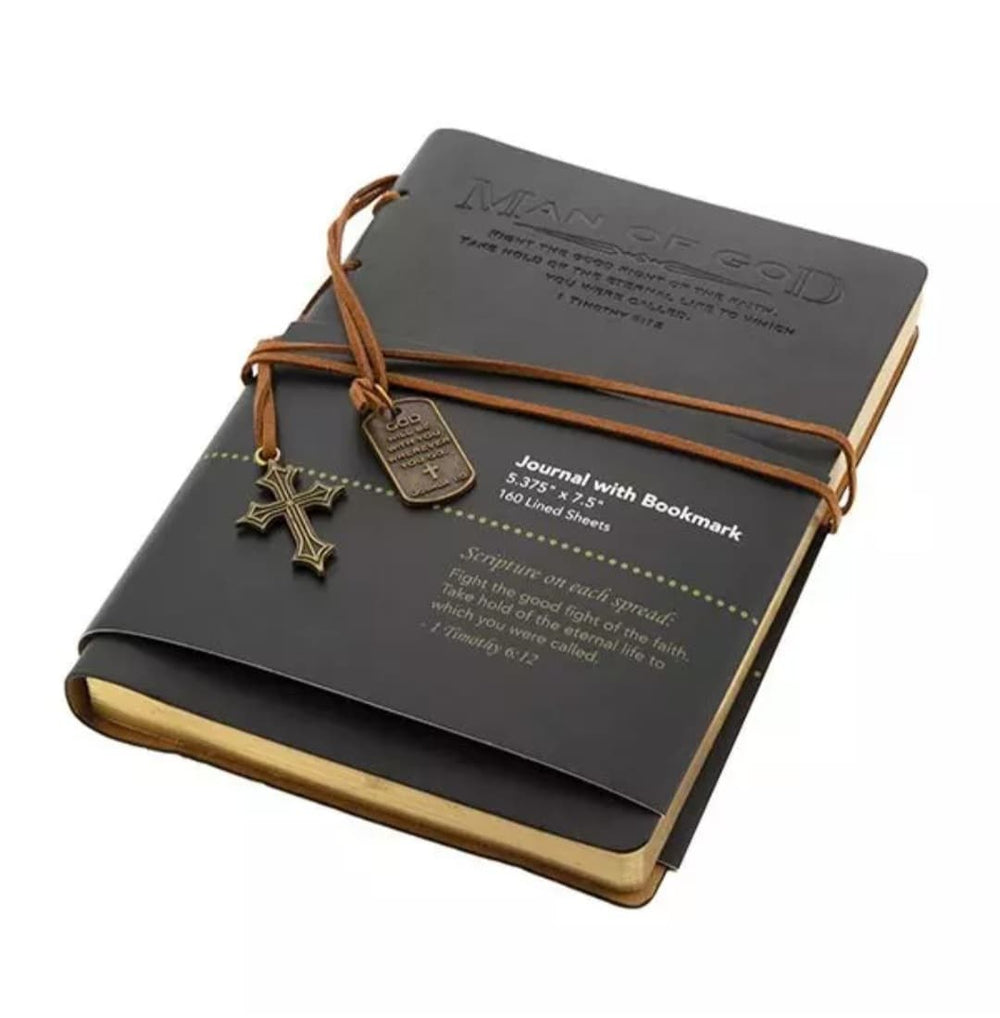 MAN OF GOD SCRIPTURE JOURNAL WITH BOOKMARK