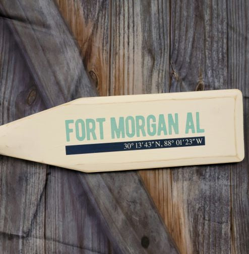 Fort Morgan, AL decorative oar paddle
