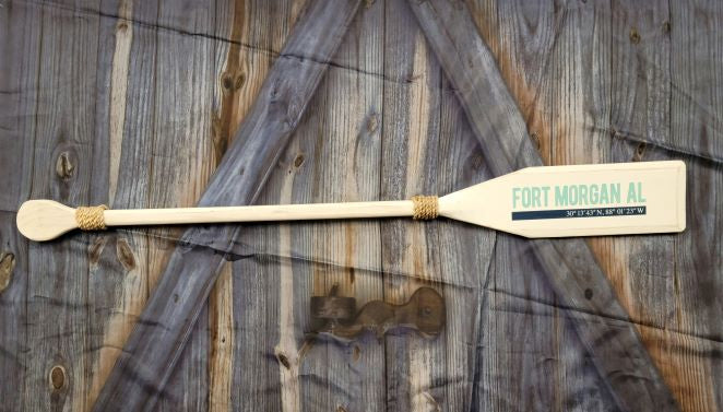Fort Morgan, AL decorative oar paddle