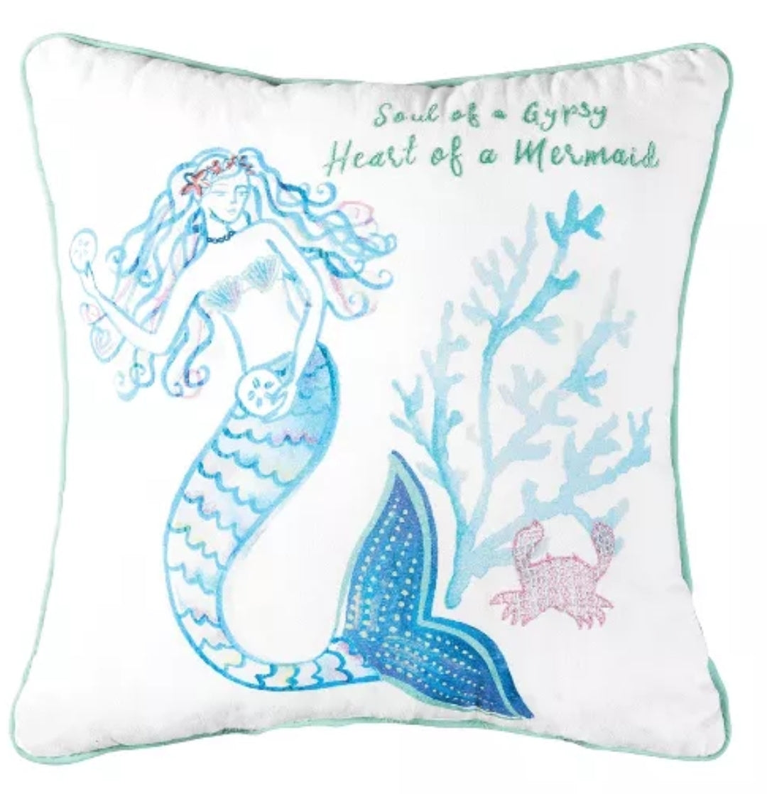 MERMAID GARDEN SOUL OF A GYPSY PILLOW