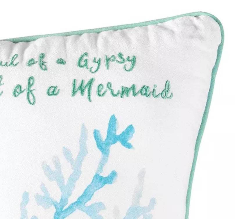 MERMAID GARDEN SOUL OF A GYPSY PILLOW