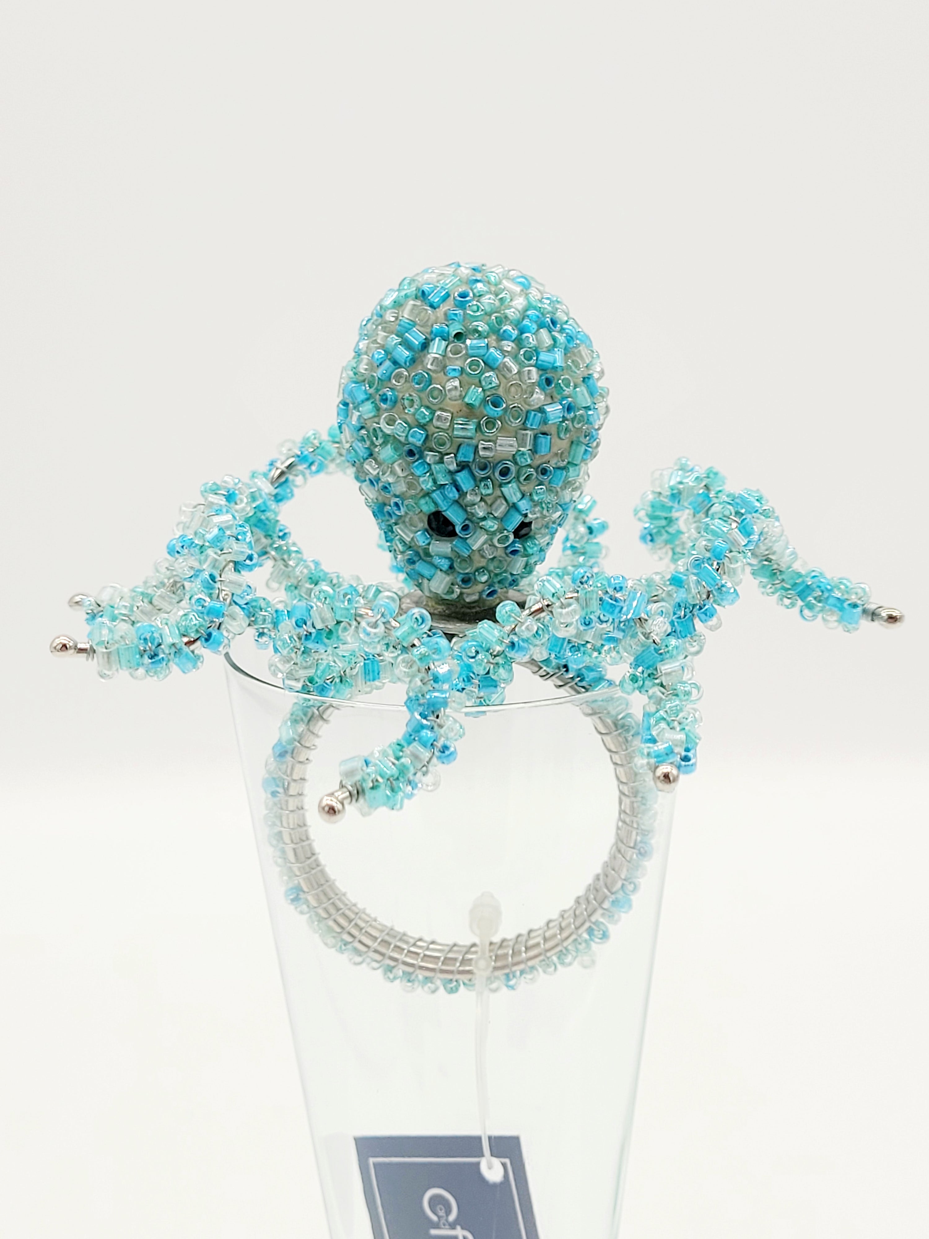 BEADED OCTOPUS NAPKIN RINGS SET OF 6