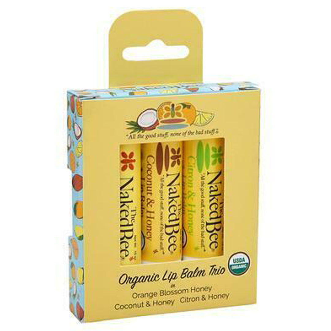 THE NAKED BEE 3 PACK LIP BALM GIFT SET