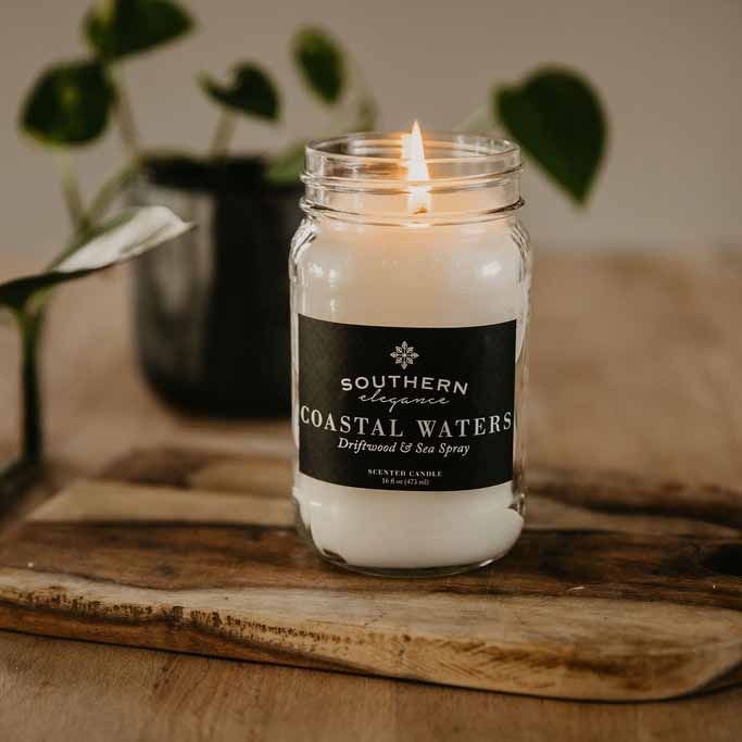 SOUTHERN ELEGANCE 16 OZ MASON JAR CANDLES: Signature scents