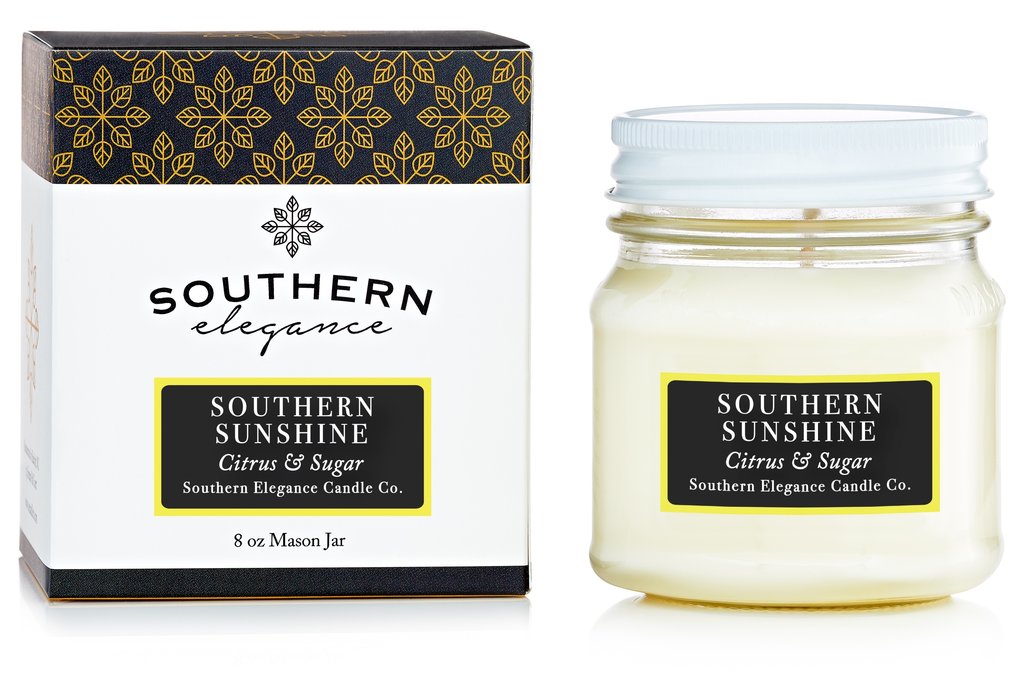 SOUTHERN ELEGANCE 8 OZ BOXED MASON JAR CANDLE - signature scents