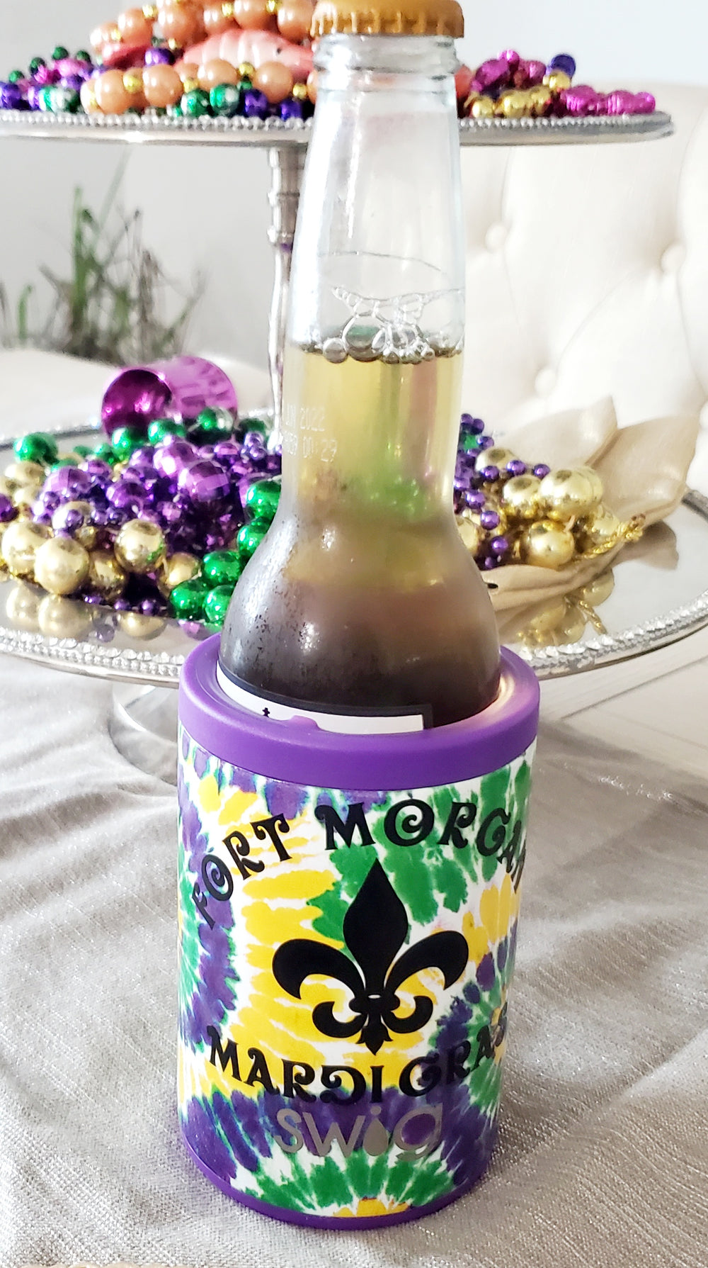 Swig - Fort Morgan Mardi Gras Bottle Cooler