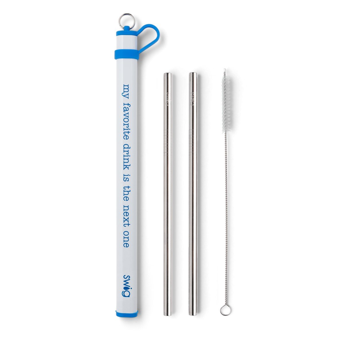 SWIG Double Stainless Steel Straw Set