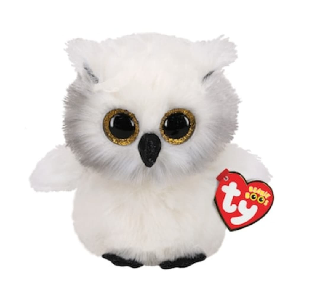 TY BEANIE BOO AUSTIN THE WHITE OWL